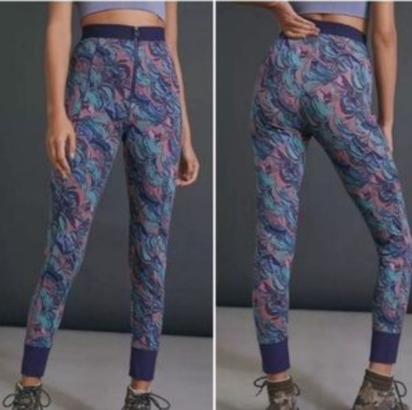 Anthropologie Pants - Anthropologie Samia Printed Zip Up Jogger Pant NWT Medium